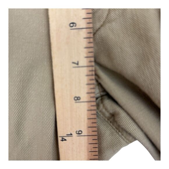 Ralph Lauren VTG Cargo Khaki Pants Sz 2 Low Rise Reconstructed Pocket Button Hem - Picture 7 of 10